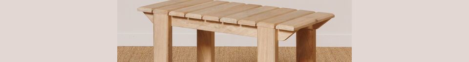 Material Details Small bench in beige mango Verdon