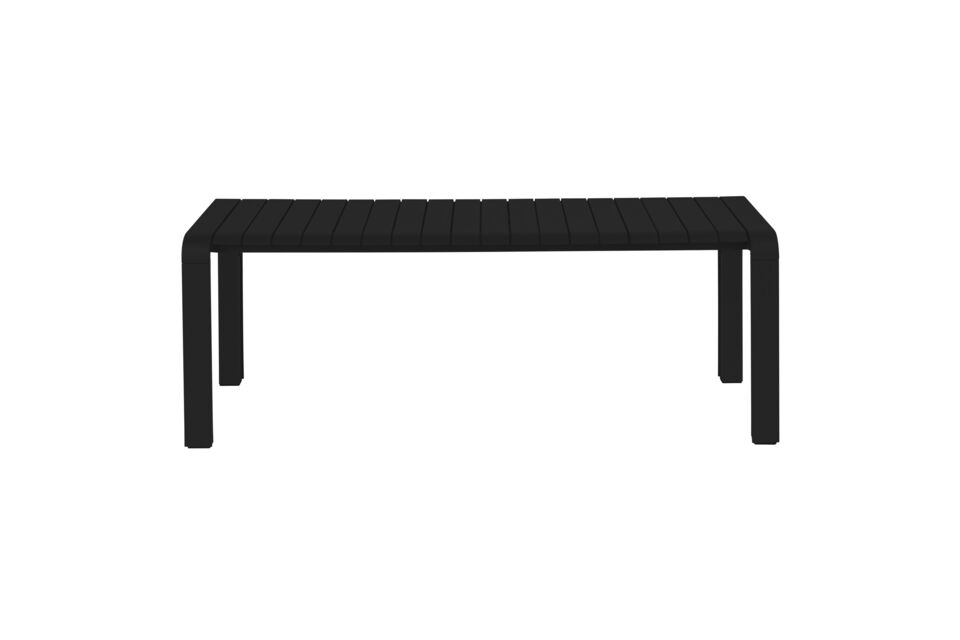 Small black aluminium bench Vondel - 2