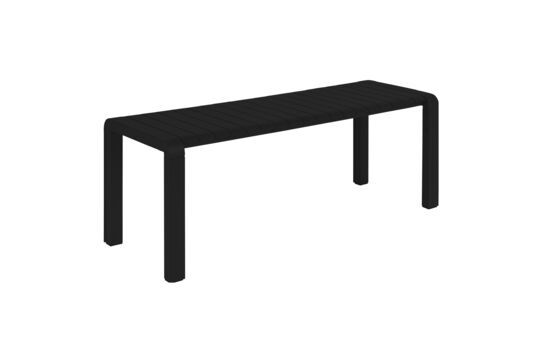 Small black aluminium bench Vondel Clipped