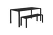 Miniature Small black aluminium bench Vondel 5