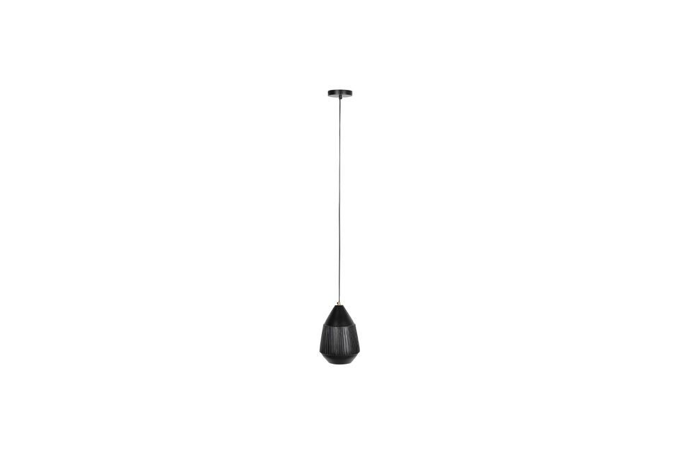 Small black aluminium pendant Aysa - 3