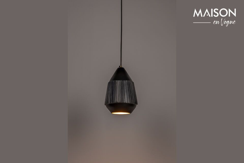 Small black aluminium pendant Aysa White Label