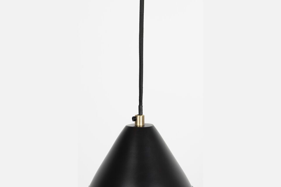 Small black aluminium pendant Aysa - 4