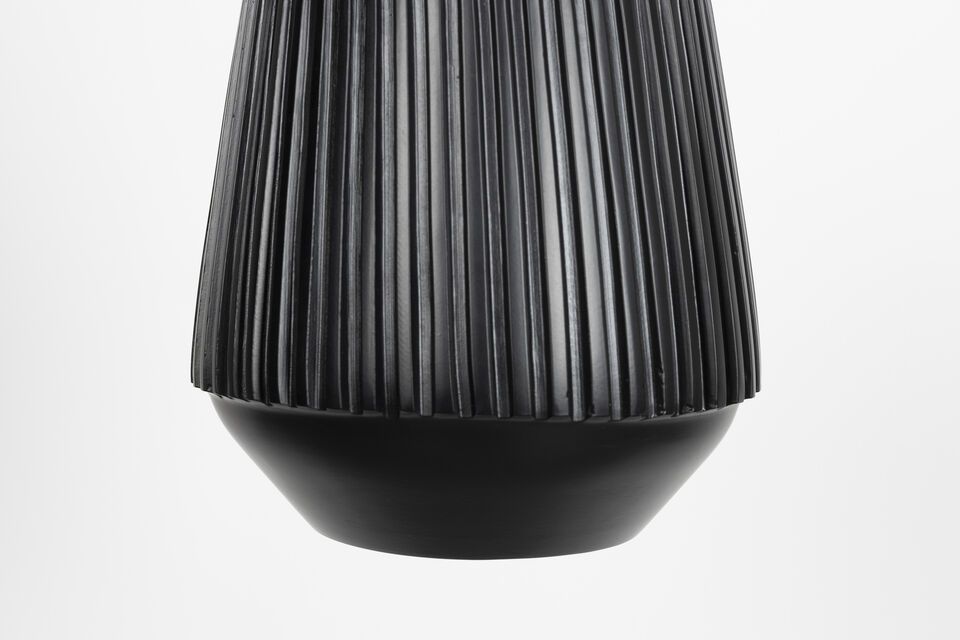 Small black aluminium pendant Aysa - 6