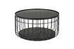 Miniature Small black glass coffee table Lance 1