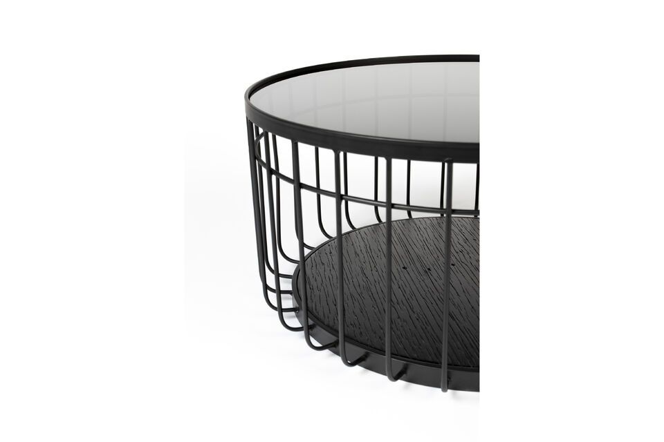 Small black glass coffee table Lance - 4