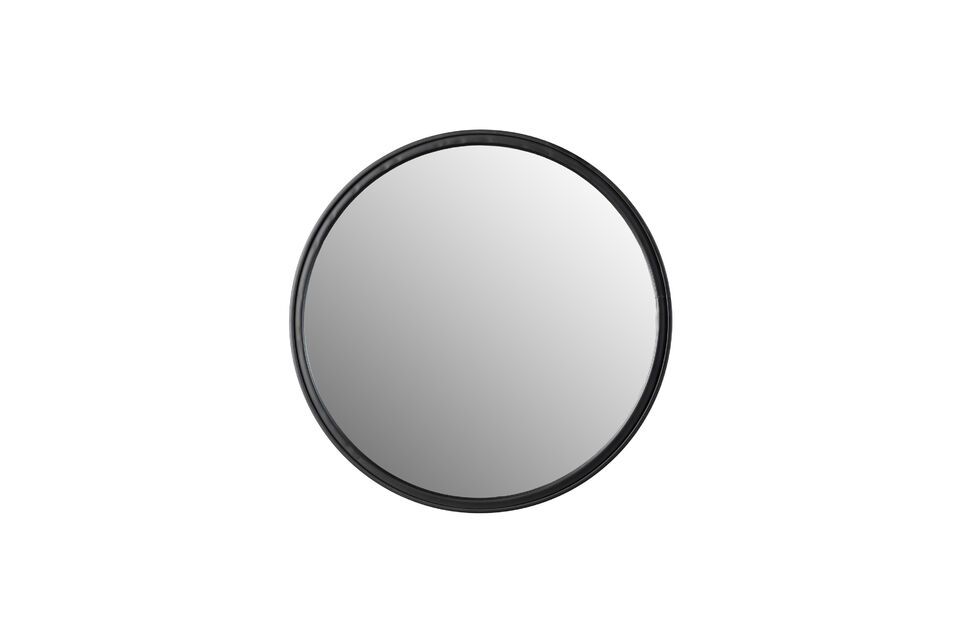 Small black iron mirror Matz White Label