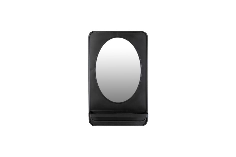 Small black iron mirror Pascal White Label