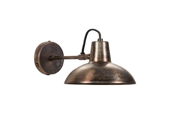 Small brown brass wall light Desk Clipped