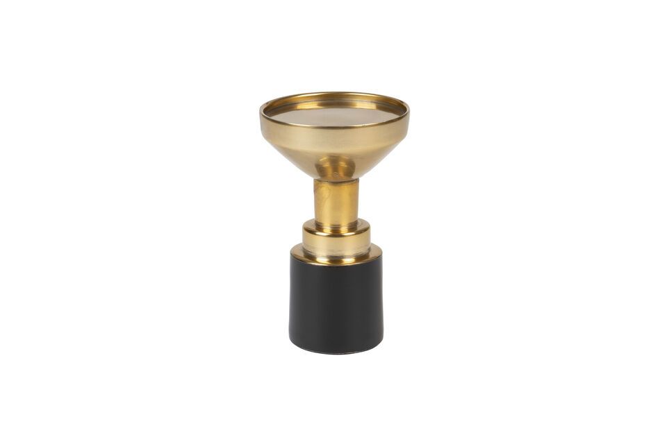 Small candlestick in black aluminium Glam Zuiver