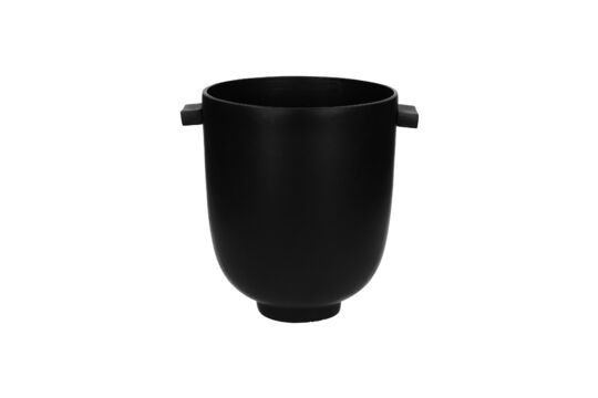 Small champagne bucket in black aluminium Lisa