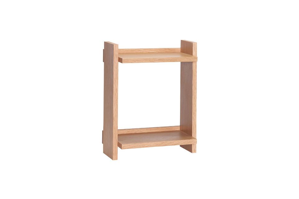 The small Forma shelf in light wood is the ideal choice for small spaces