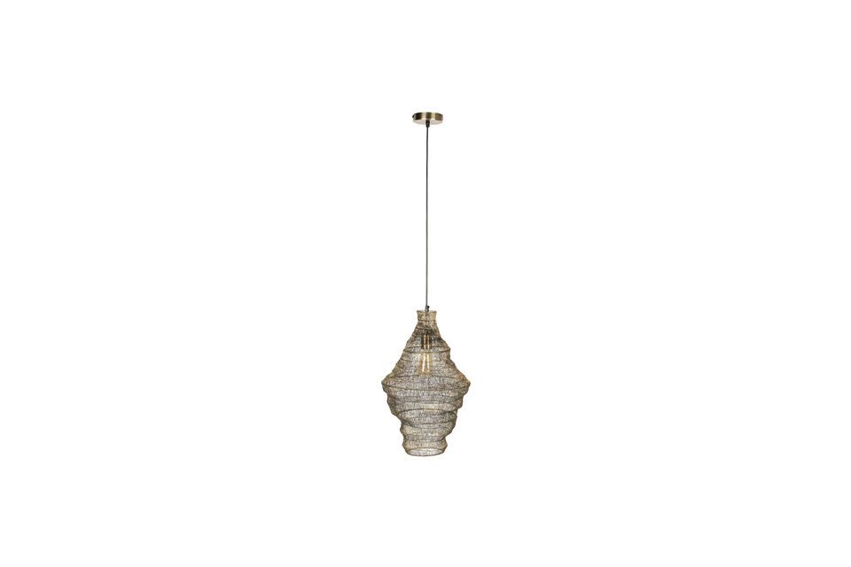 Small gilded iron suspension Luca - 4