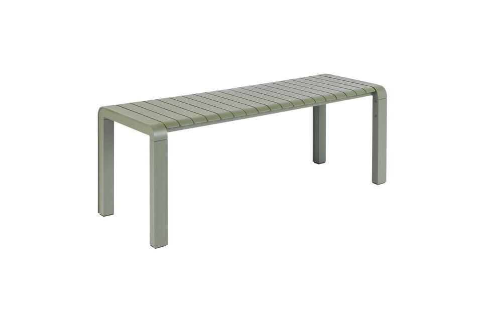 Small green aluminium bench Vondel Zuiver