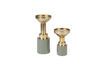 Miniature Small green aluminium candlestick Glam 4