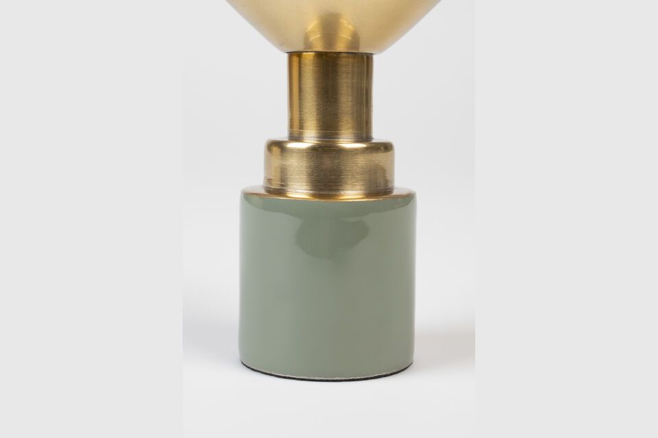 Small green aluminium candlestick Glam - 4