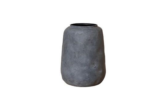 Small grey fiberglass pot Soignies Clipped