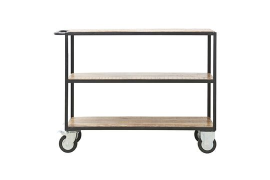 Small light wood cart Black Clipped