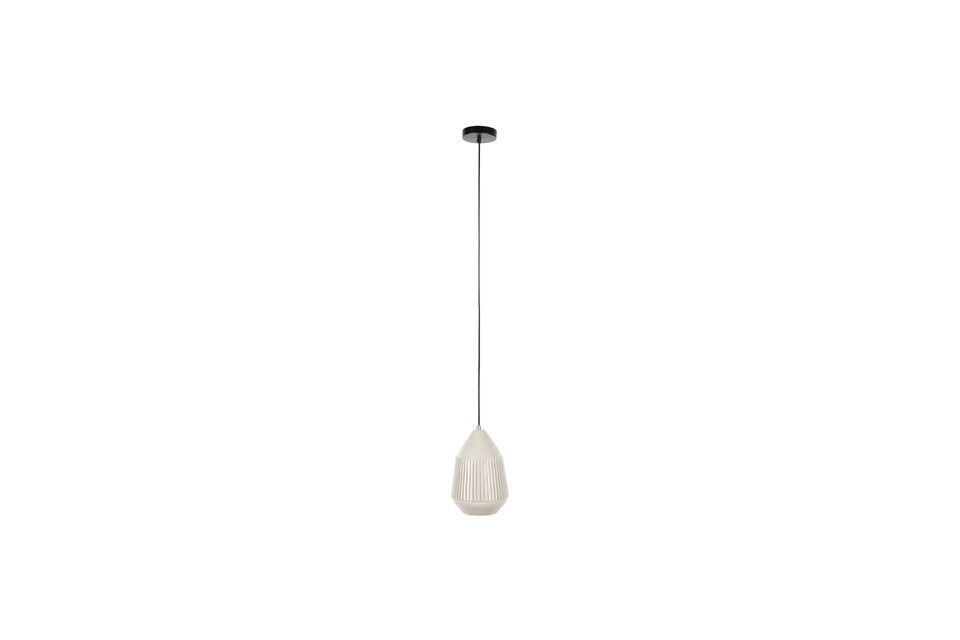 Small pendant in beige aluminium Aysa - 1