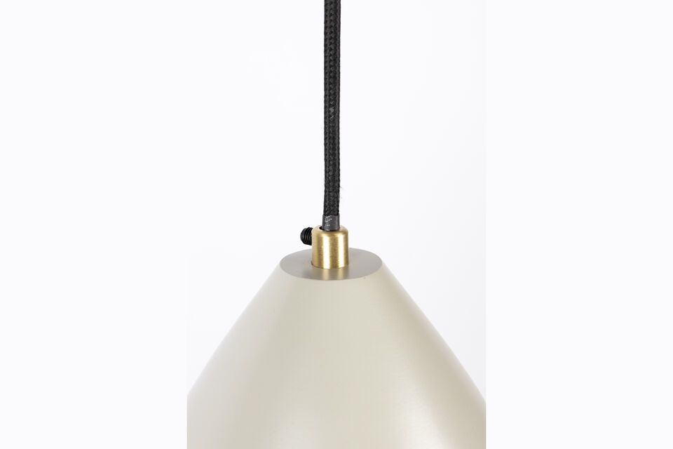 Small pendant in beige aluminium Aysa - 2