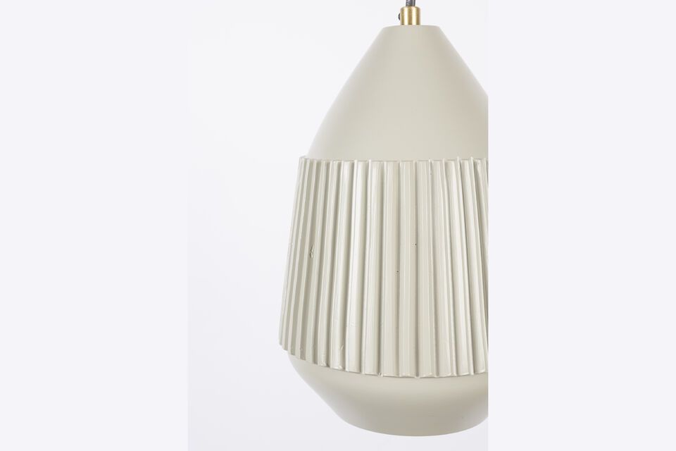 Small pendant in beige aluminium Aysa - 3