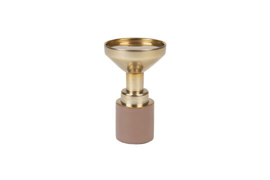 Small pink aluminium candle holder Glam Clipped