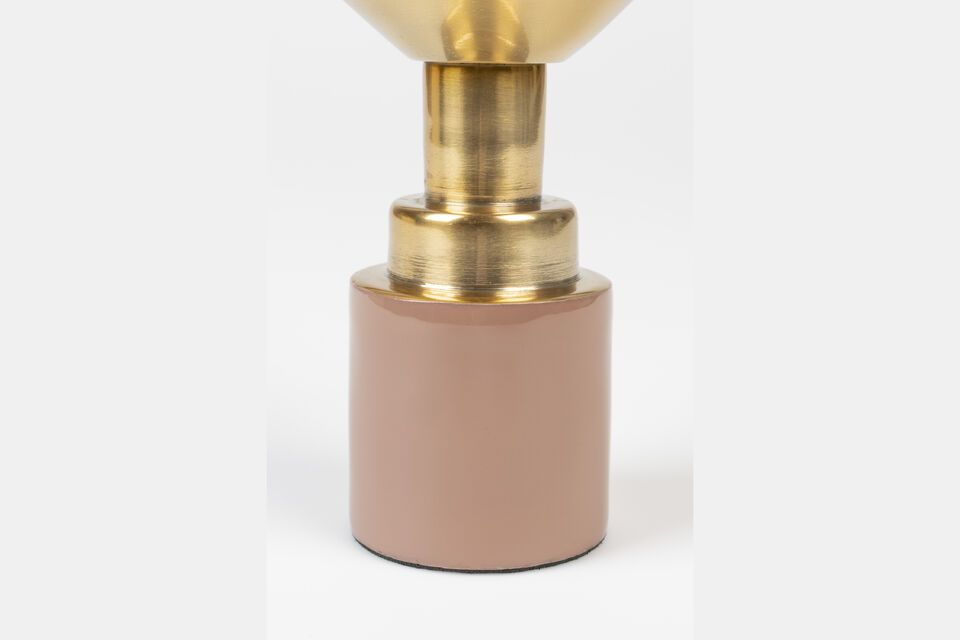 Small pink aluminium candle holder Glam - 4