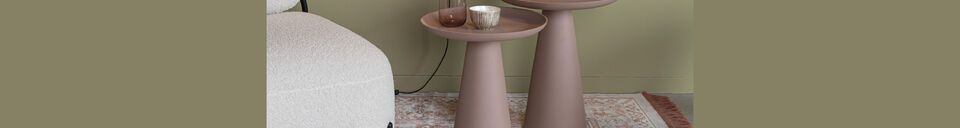 Material Details Small pink metal side table Ringar