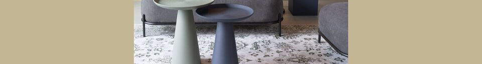 Material Details Small side table in blue metal Ringar