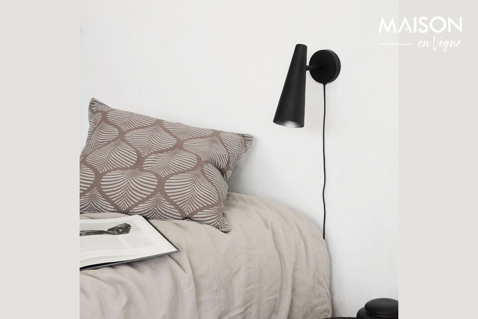 Bring a touch of modern elegance to your space with the Matte Black Brass Wall Sconce