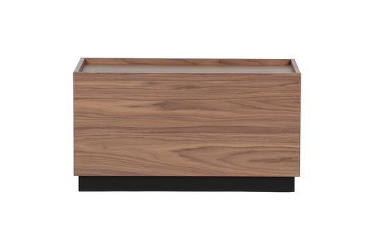 Small walnut veneer coffee table Block Clipped