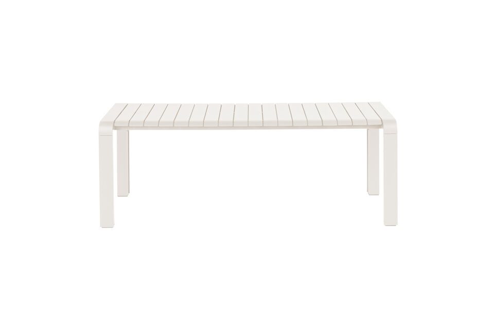 Small white aluminium bench Vondel - 2