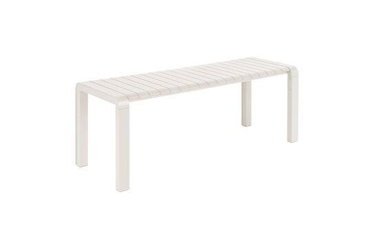 Small white aluminium bench Vondel Clipped