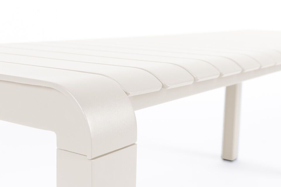 Small white aluminium bench Vondel - 5