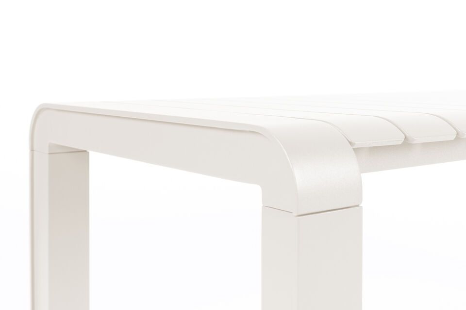 Small white aluminium bench Vondel - 7