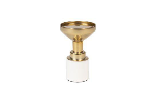 Small white aluminium candlestick Glam