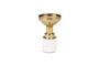 Miniature Small white aluminium candlestick Glam Clipped