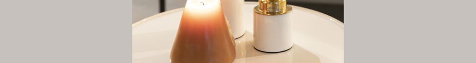 Material Details Small white aluminium candlestick Glam