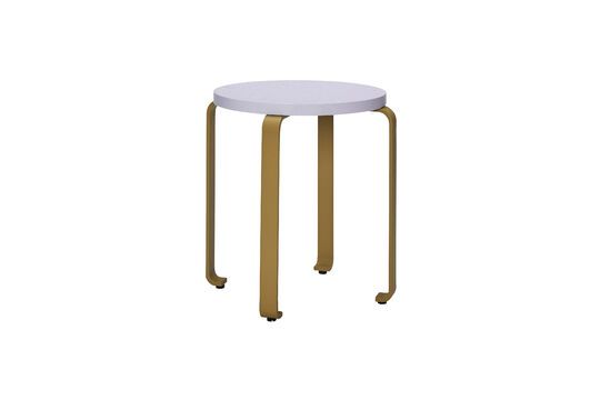 Smile khaki and light blue ash wood stool Clipped