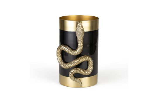 Snakes golden recycled aluminum planter Clipped