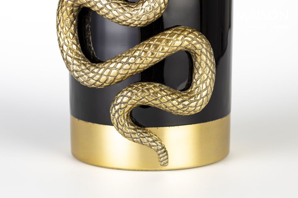 Snakes golden recycled aluminum planter - 6