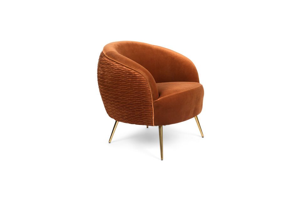 So Curvy orange velvet armchair Bold Monkey