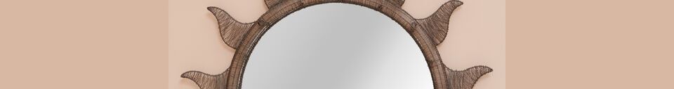 Material Details Soleil brown metal mirror