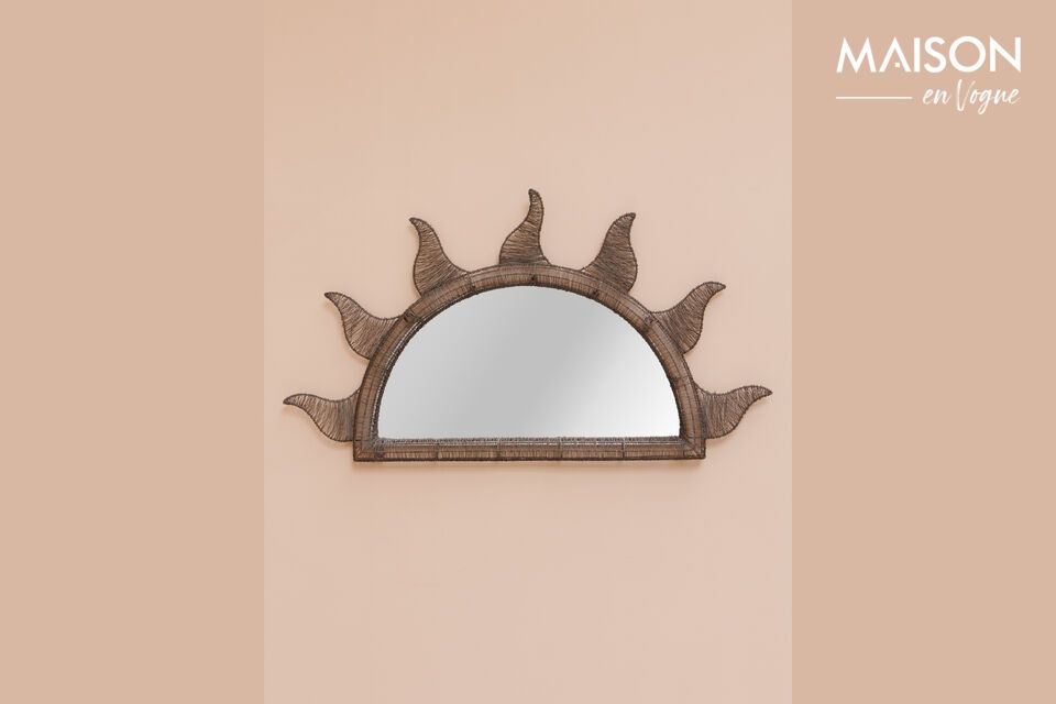 Soleil brown metal mirror Chehoma