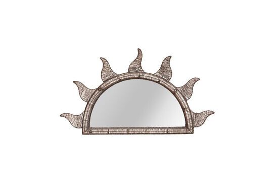 Soleil brown metal mirror Clipped