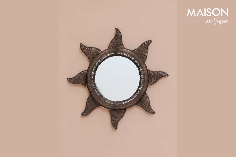 Soleil round metal mirror Chehoma