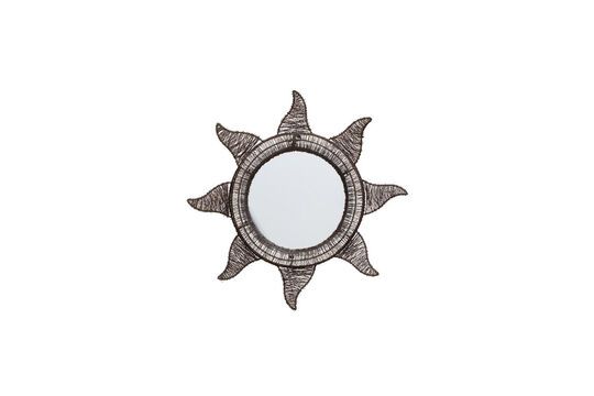 Soleil round metal mirror Clipped