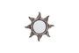 Miniature Soleil round metal mirror Clipped