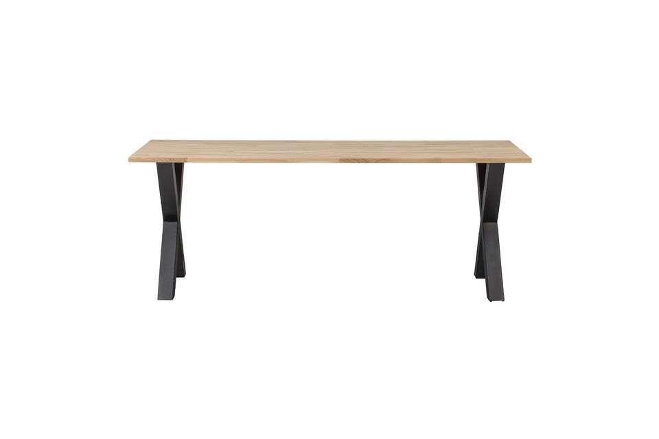 A unique and sturdy table with an authentic solid oak top