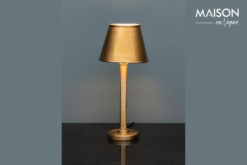 Gold-plate lamp for an elegant, practical touch.